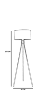 Fısco Tripod Eskitme Lambader Silindir Petek Abajurlu