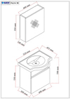 Fulya 50 Cm Mdf Lavabolu Aynalı Banyo Dolabı Seti Seramik Lavabo Dahil Beyaz Mdf