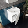 Fulya 50 Cm Mdf Lavabolu Aynalı Banyo Dolabı Seti Seramik Lavabo Dahil Beyaz Mdf