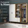 Garaj Home 6 Kapaklı 2 Çekmeceli Dolap - Atlas Çam