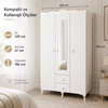 Garaj Home Aynalı 3 Kapaklı Dolap- Beyaz