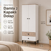 Garaj Home Damla 2 Kapaklı Çekmeceli Dolap