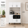Garaj Home Elmas 6 Kapaklı Çok Amaçlı Dolap Raflı Kahve Köşesi