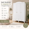 Garaj Home Sude Membran Country 3 Kapaklı Dolap - Beyaz