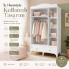 Garaj Home Sude Membran Country 3 Kapaklı Dolap - Beyaz