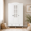 Garaj Home Sude Membran Pencereli 3 Kapaklı Dolap - Beyaz