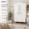 Garaj Home Sude Membran Pencereli 3 Kapaklı Dolap - Beyaz