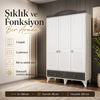 Garaj Home Tuana Membran 3 Kapaklı Dolap