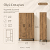Garaj Home Vera 3 Kapaklı 2 Çekmeceli Dolap - Atlas Çam