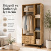 Garaj Home Vera 3 Kapaklı 2 Çekmeceli Dolap - Atlas Çam