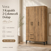 Garaj Home Vera 3 Kapaklı 2 Çekmeceli Dolap - Atlas Çam