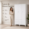 Garaj Home Yaren 3 Kapaklı Dolap - Beyaz