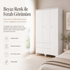 Garaj Home Yaren 3 Kapaklı Dolap - Beyaz