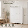 Garaj Home Yaren 4 Kapaklı Dolap - Beyaz