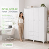Garaj Home Yaren 4 Kapaklı Dolap - Beyaz