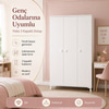 Garaj Home Yıldız 3 Kapaklı Dolap - Beyaz