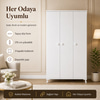Garaj Home Yıldız 3 Kapaklı Dolap - Beyaz