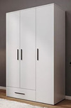Gardrop 3 Kapi 1 Cekmeceli Beyaz 52X103X187Cm Balfa Blf-050