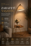 Güler Eskitme Lambader Pramit Açık Hasır Abajurlu