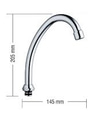 Isar Boru Klasik Kugu (Ss304) Ø18 Pirinc Perlator+ Pirinc Somun