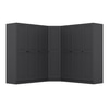 Kale 7 Kapaklı 4 Çekmeceli Köşe Dolap Antrasit Mebran İlkbahar