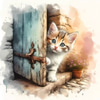 Kanvas Tablo 40X40 Kedi 1