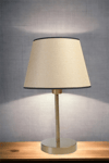 Lumexx Ala Eskitme Pramit Açık Hasır Abajurlu Masa Lambası