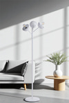 Lumexx Küre 3 Lü Beyaz Lambader Metal Başlıklı