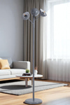 Lumexx Küre 3 Lü Gri Lambader Metal Başlıklı