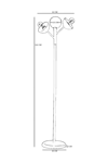 Lumexx Küre 3 Lü Kırmızı Lambader Metal Başlıklı