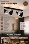 Lumexx Otis 4 Lü Sıralı Siyah Plafonyer Avize