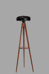 Lumexx Sehbalı Tripod Ceviz Lambader Smith Siyah Başlıklı