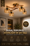 Lumexx Weston 4 Lü Naturel Bal Camlı Plofonyer Avize