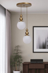 Lumexx Yaren 2 Li Tepsili Eskitme Beyaz Camlı Sarkıt