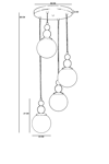 Lumexx Yaren 4 Lü Tepsili Siyah Bal Camlı Sarkıt