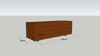 Mandu 114x38 Dekoratif Ahşap Saksı