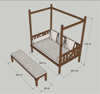 Mandu Ahşap Bahçe Yatağı (Daybed)