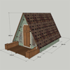 Mandu Ahşap Üçgen Çocuk Oyun Evi ( Aframe Playhouse)
