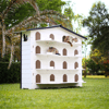 Mandu Bahçeli Kedi Apartmanı (kedi evi) + Mama kapları hediye