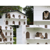 Mandu Bahçeli Kedi Apartmanı (kedi evi) + Mama kapları hediye