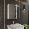 Mimoza 60 Cm Mdf,lavabolu,aynalı Banyo Dolabı Seti,seramik Lavabo Dahil Beyaz Mdf