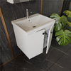 Mimoza 60 Cm Mdf,lavabolu,aynalı Banyo Dolabı Seti,seramik Lavabo Dahil Beyaz Mdf