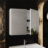 Mimoza 80 Cm Mdf,lavabolu,aynalı Banyo Dolabı Seti,seramik Lavabo Dahil Beyaz Mdf