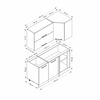 Minar 150Cm Köşe Mutfak Dolabı - Beyaz/Antrasit K150-A2