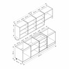Minar 240 Cm Mbr C+Alm. Cam Mutfak Dolabı Byz Ant 240-Mcacba1
