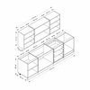 MİNAR 270 CM MEBRAN C MUTFAK DOLABI BEYAZ ANTRASİT 270-MCBA3