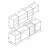 MİNAR 270 CM MEBRAN C MUTFAK DOLABI BEYAZ 270-MCB1