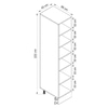 Mi̇nar 40 Cm Mutfak Boy Dolabi Beyaz Antrasi̇t D40-mcba1