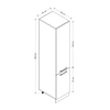 Minar 45 Cm Mutfak Boy Dolabı - Beyaz/Antrasit D45-A1