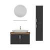 Minar Banyo Dolabı 100Cm As2K+1Ya1R+Tzg+Boy Beyaz